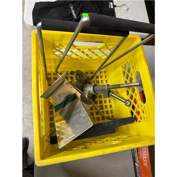 crate of miscellaneous items