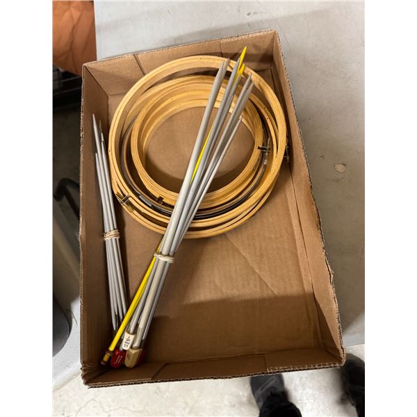 Knitting needles and crafting rings