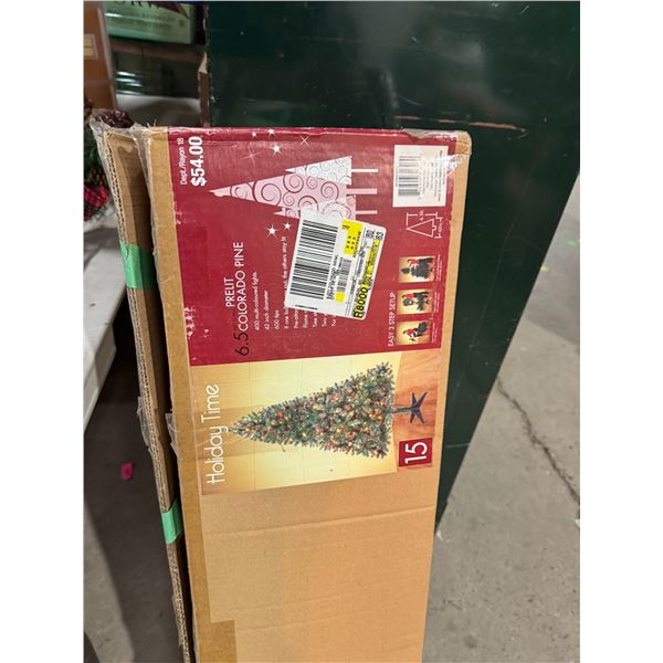 6 1/2 foot pre-lit Christmas tree