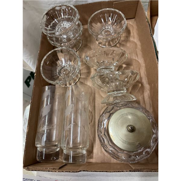 Vintage dessert, dishes, and other