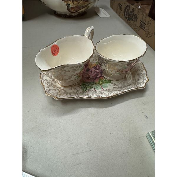 Old foley  creamer and sugar