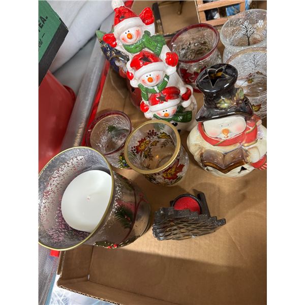 Christmas candles and holders