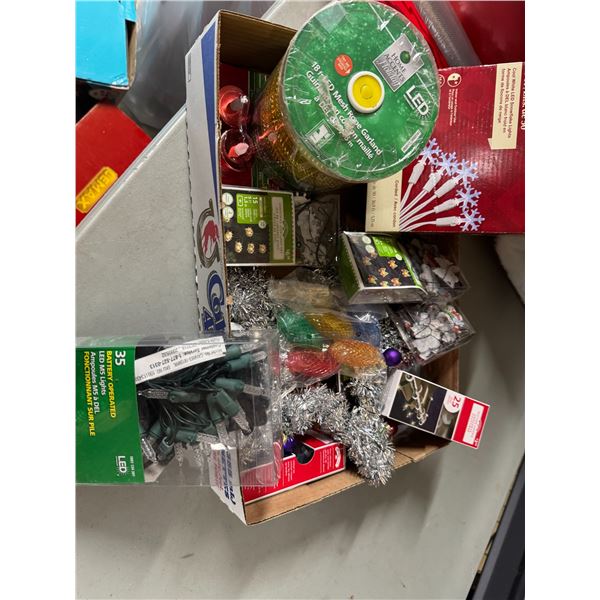 Assorted lights and Mish Garland