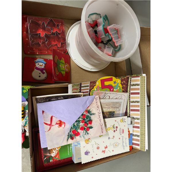 Cookie cutters, and greeting cards and gift wrap