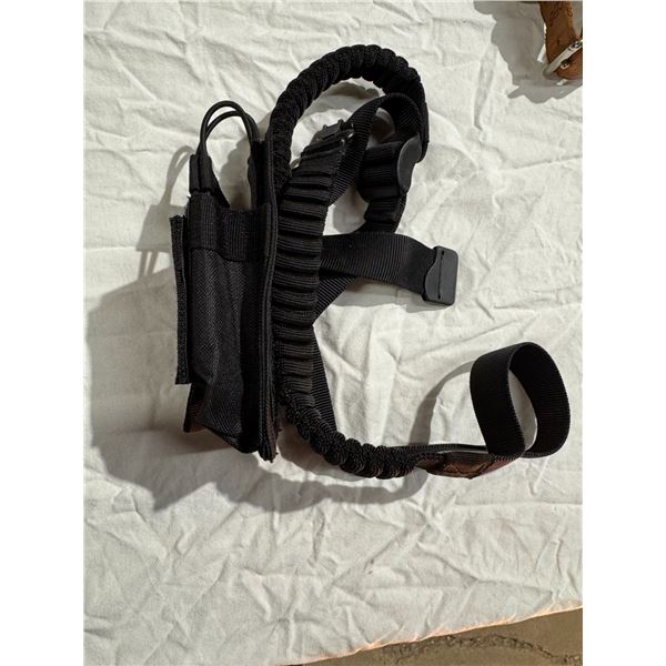 Over the shoulder radio holder