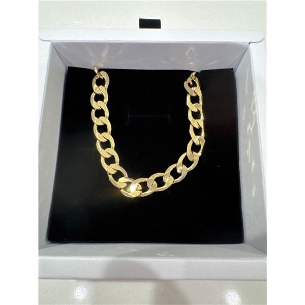 New 14K Gold plated 8MM Cuban link bracelet 8 inches long