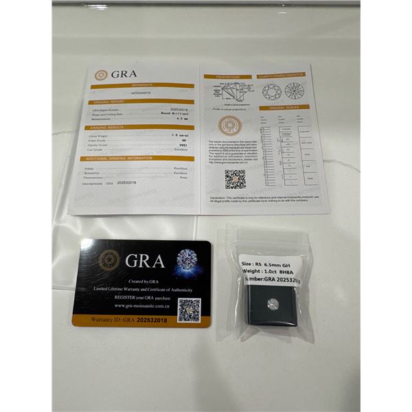 new MOISSANITE lab diamond round brilliant cut VVS1