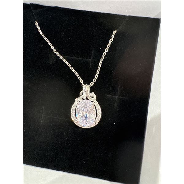 Need a platinum plated 5CT bogut halo necklace adjustable chain 16 inch to 18.5 inches long