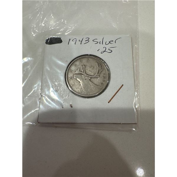 1943 silver $0.25