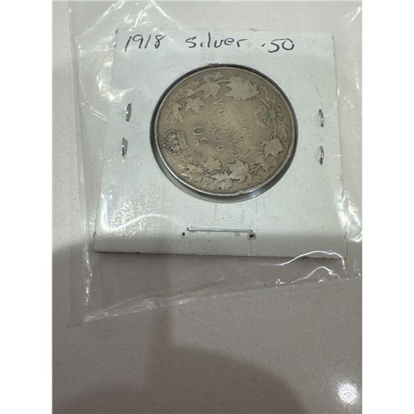 1918 silver $0.50