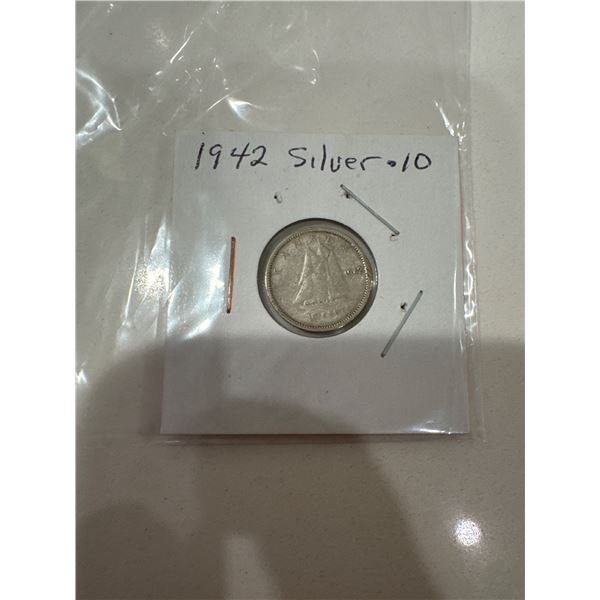 1942 silver $0.10
