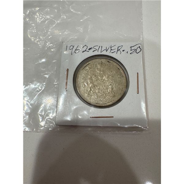 1962 silver $0.50