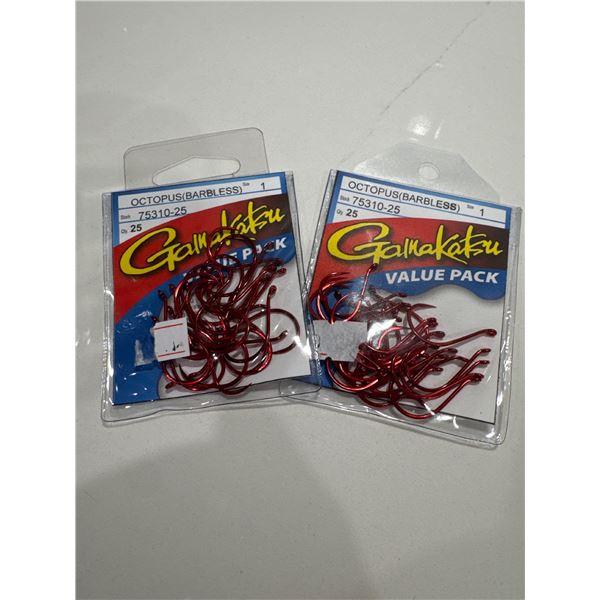 Gamakatsu Octopus Barbless size 1 hooks