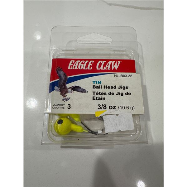 Eagle Claw Tin Ball Head Jigs 3/8 oz