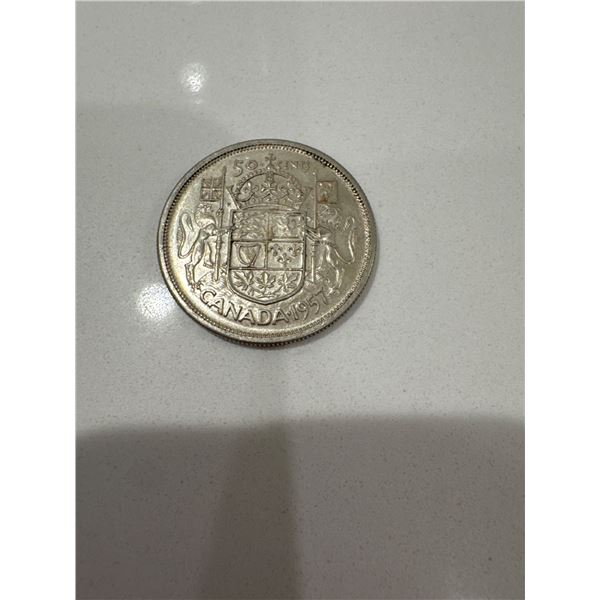 1957 Canada Silver .50 coin