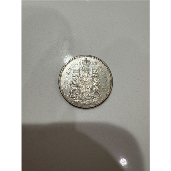 1963 Canada Silver $0.50 coin