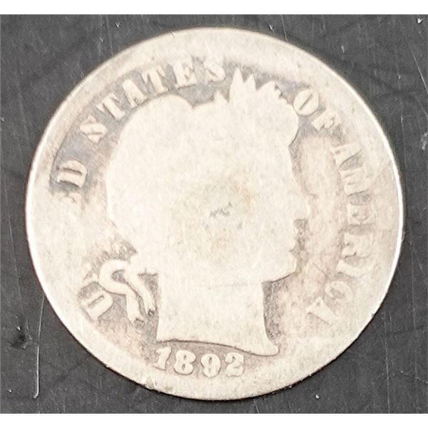 1892 Barber Head Dime