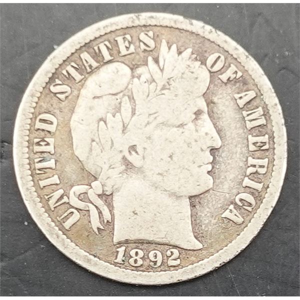 1892-O Barber Dime