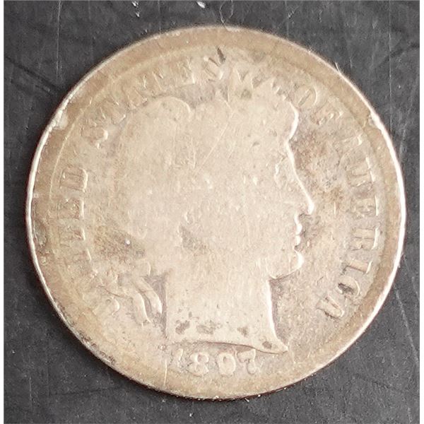 1897 Barber Dime