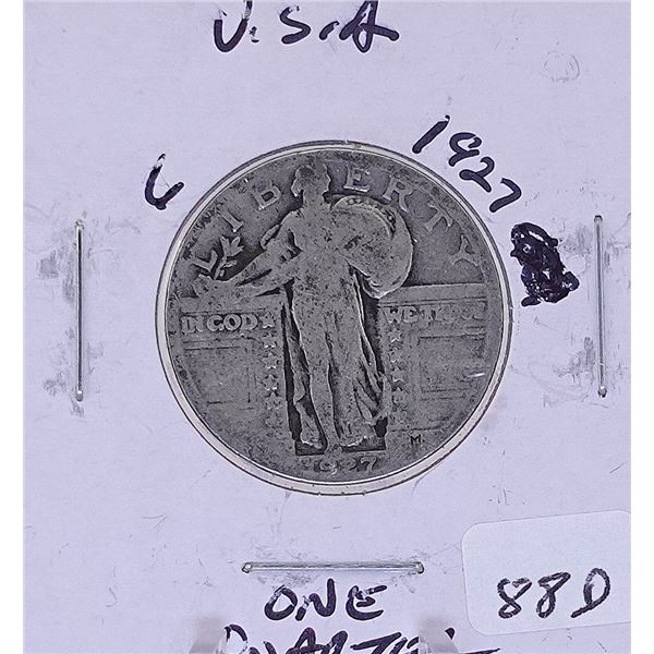 1927 Silver Standing Liberty Quarter