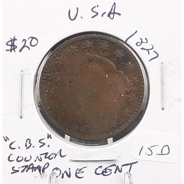 1827 Coronet Hair Large Cent