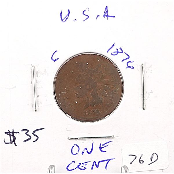 1876 Indian Head Cent