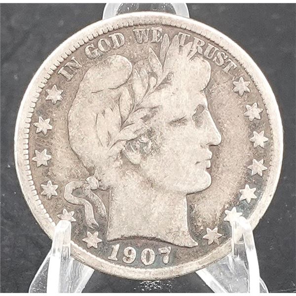 1907-S Barber Half Dollar