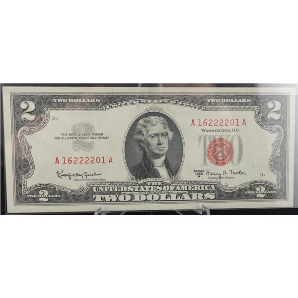 (3) 1963-A Consecutive Serial Number $2 Red Seal Notes