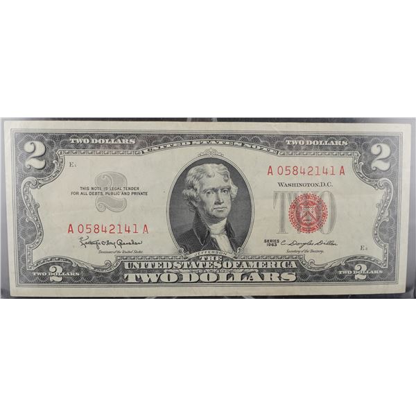 1963 $2 Red Seal Note