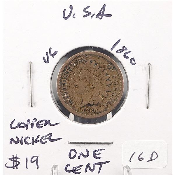 1860 Indian Head Cent