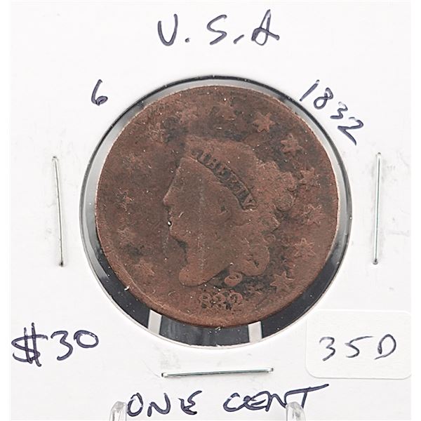 1832 Coronet Head Cent