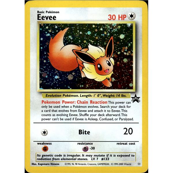2000 Pokémon Black Star Eevee-Holo
