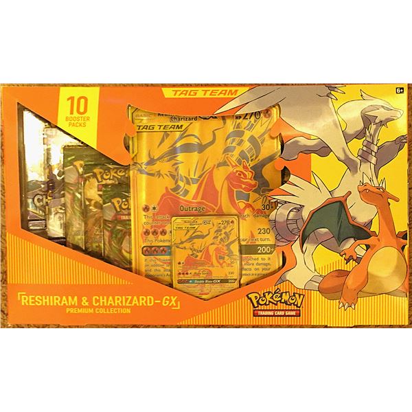 Reshiram and Charizard GX Premium 10 Booster Packs