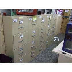 Cream 4 Drawer Legal Size Vertical File Cabinet