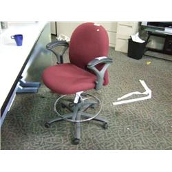 Red Technicians Gas Lift Task Chair