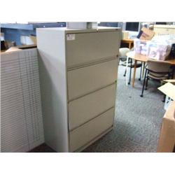 Global Grey 4 Drawer Lateral File Cabinet