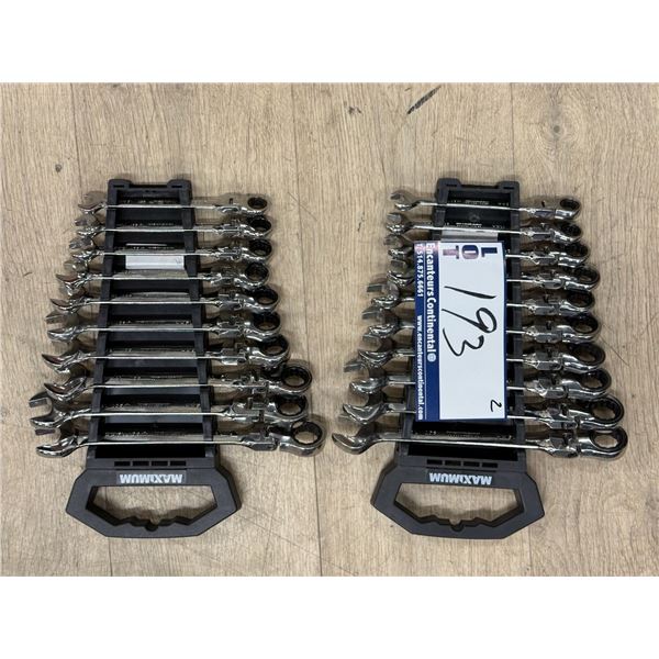 LOT DE 2 ENSEMBLES DE 10 CLÉS À RATCHET MÉTRIQUE MAXIMUM