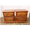 Image 2 : *Set of Wooden Bed Side Night Stands- 22'' x 17.5'' x 24''