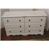 Image 1 : *White 6 Drawer Dresser- 50'' x 16'' x 28.5''- Missing (1) Handle