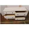 Image 3 : *White 6 Drawer Dresser- 50'' x 16'' x 28.5''- Missing (1) Handle
