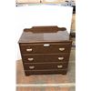 Image 1 : *Vintage Solid Wood 3 Drawer Dresser, 34.5'' x 18.5'' x 32'' - Some Wear
