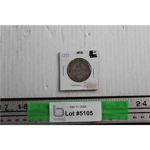 1907 Newfoundland 50 Cents Coin