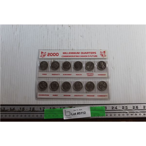 2000 Millennium Canadian Quarter Coins