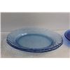 Image 3 : (8) Blue Glass Plates (Two Made in Brazil)
