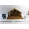Image 1 : Wooden Planter and Christmas Decor