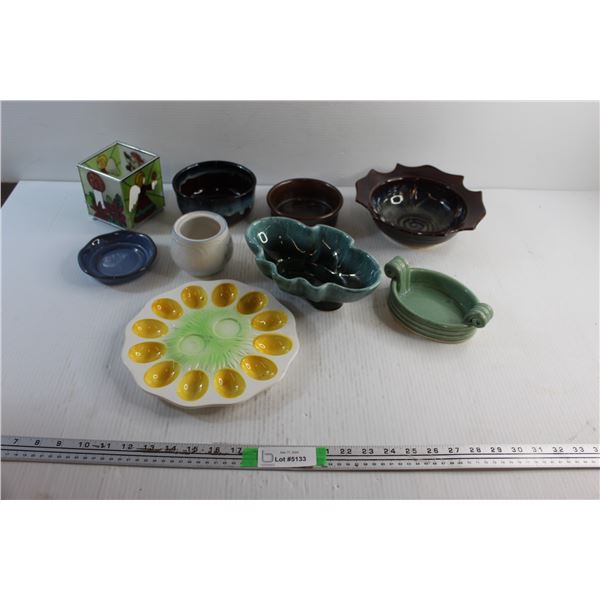 Egg Tray, Candle Holder, Bowls and Ceramic Dishes
