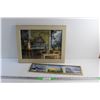 Image 1 : Framed Porch View Art Print 19'' x 15'' and Framed Brass Art