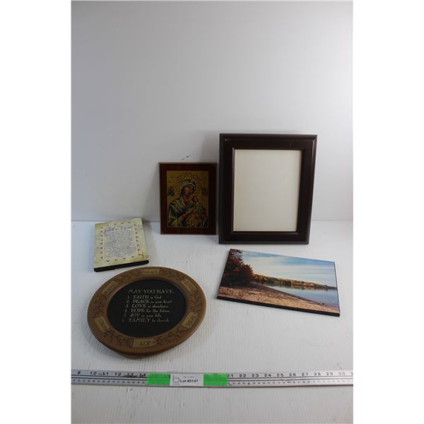 Icon, Quote Wall Decor, Picture Frame and Lake View Art Print