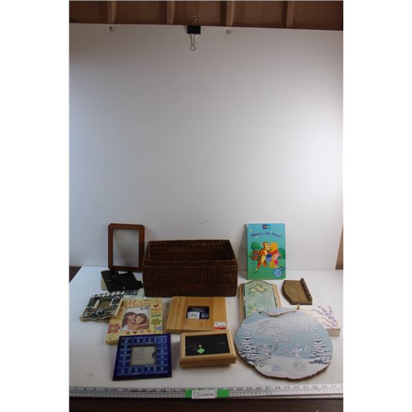 Wicker Baskets. Wall Decor and Photo Frames