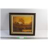 Image 1 : Framed Swamp House Art Painting by W.C Cory 16'' x 14 1/2'' -from the late president of hard of hear